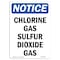 Signmission OSHA Notice Sign, 18" H, 12" W, Rigid Plastic, Chlorine Gas Sulfur Dioxide Gas Sign, Portrait OS-NS-P-1218-V-10590 - alternate 1